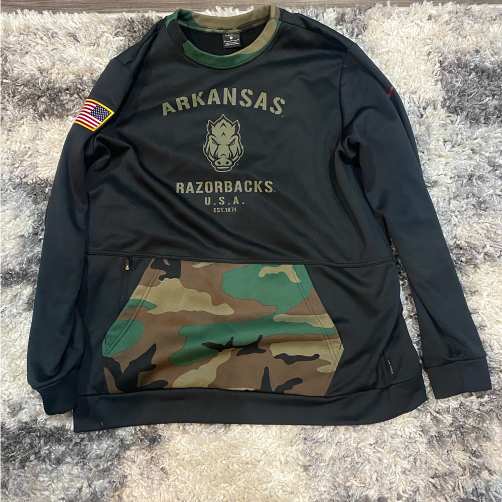 Arkansas Razorbacks Nike Military Appreciation Crewneck